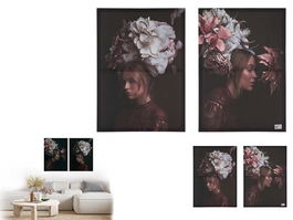 Giftdecor Set 2 Lienzos Mujeres Meditando 50x70 cm Canvas (Set de 6)