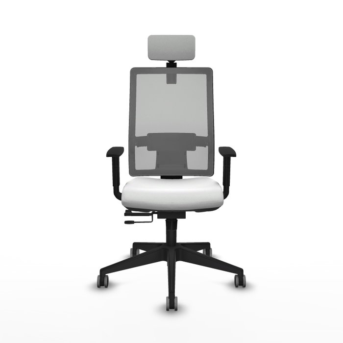 PIQUERAS Y CRESPO Silla de oficina Horna con mecanismo Sincro/Traslack, Blanco y Gris PIQUERAS Y CRESPO Silla de oficina Horna con mecanismo Sincro/Traslack, Blanco y Gris