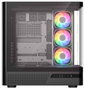 Modecom Volcano AQ200 ARGB Caja para Computadora Midi Tower Negra con Ventiladores ARGB y Panel USB-C