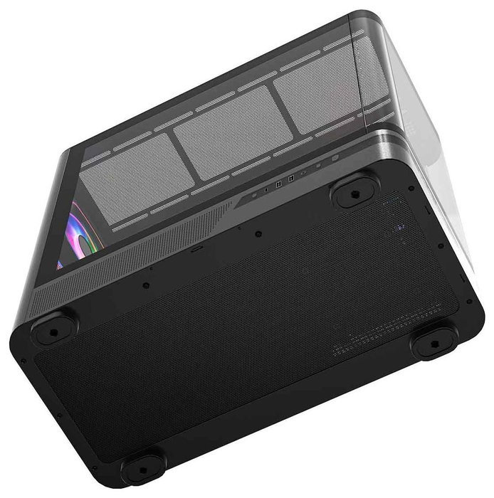 Modecom Volcano AQ200 ARGB Caja para Computadora Midi Tower Negra con Ventiladores ARGB y Panel USB-C