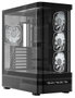 Modecom Volcano AQ200 ARGB Caja para Computadora Midi Tower Negra con Ventiladores ARGB y Panel USB-C