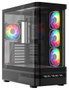 Modecom Volcano AQ200 ARGB Caja para Computadora Midi Tower Negra con Ventiladores ARGB y Panel USB-C