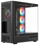 Modecom Volcano AQ200 ARGB Caja para Computadora Midi Tower Negra con Ventiladores ARGB y Panel USB-C