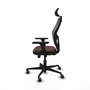 PIQUERAS Y CRESPO Silla de oficina Jorquera Sincro/Traslack Marrón oscuro/Negro