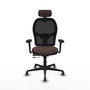 PIQUERAS Y CRESPO Silla de oficina Jorquera Sincro/Traslack Marrón oscuro/Negro