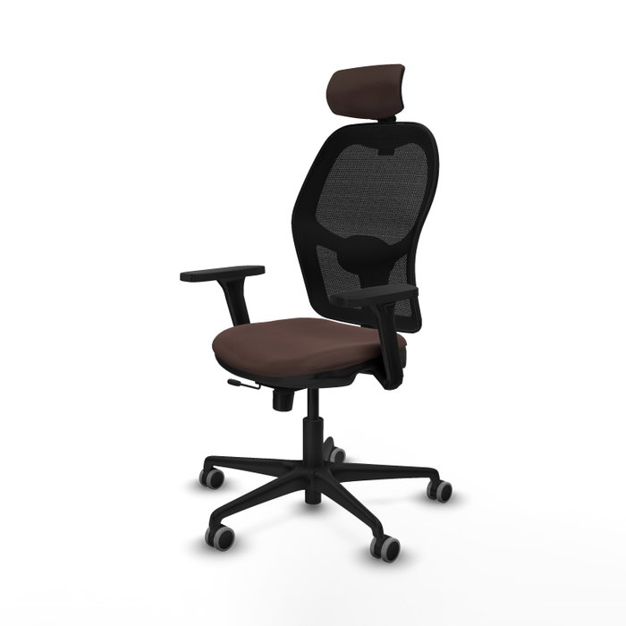 PIQUERAS Y CRESPO Silla de oficina Jorquera Sincro/Traslack Marrón oscuro/Negro PIQUERAS Y CRESPO Silla de oficina Jorquera Sincro/Traslack Marrón oscuro/Negro