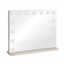Livoo Espejo de maquillaje DOS207 con 15 LED y 3 modos de luz, 56 x 44 cm