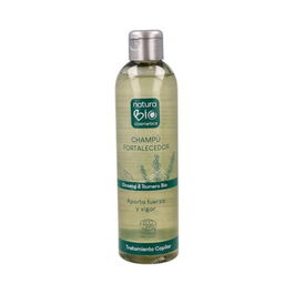 NATURABIO COSMETICS Champu Tratamiento Fortalecedor Ginseng-Romero 250ml Vegano Sin Siliconas Cabello Fragil Fino