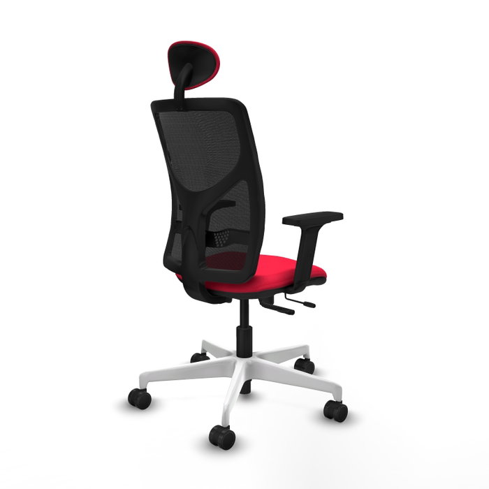 PIQUERAS Y CRESPO Silla de oficina Motilla con mecanismo Sincro/Traslack, Rojo y Negro