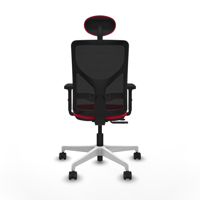 PIQUERAS Y CRESPO Silla de oficina Motilla con mecanismo Sincro/Traslack, Rojo y Negro