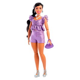 Barbie Muñeca Deluxe Metallic Con Conjunto Morado JFP43 Mattel
