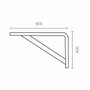 Micel Escuadra reforzada Plm04 blanco 600 x 400 mm