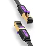 Vention ICABJ Cable de Red RJ45 Cat.7 STP, 10 Gbps, Cable Plano, Blindado, 5m, Negro