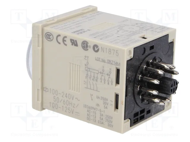OMRON H3CR-A100-240AC Relé de tiempo DPDT 250VAC/5A