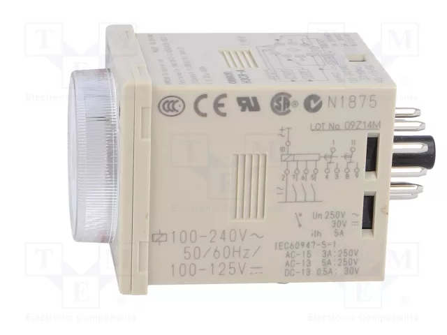 OMRON H3CR-A100-240AC Relé de tiempo DPDT 250VAC/5A