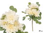 Ibergarden Ramo 5 Flores Abiertas Blancas 39 cm Plástico (Set de 12)