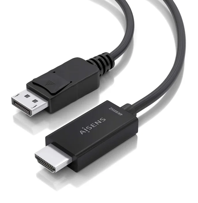 Aisens Cable Conversor DisplayPort a HDMI 4K@60Hz, 0.6m, Negro