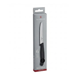 Victorinox 6.7833.6 Juego de Cuchillos de Cocina, 6 Piezas, 11cm Negro