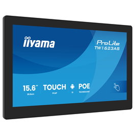 iiyama ProLite TW1623AS-B3P Monitor 39,5 cm (15,6") Full HD 1920x1080 IPS 60Hz HDMI USB LAN PoE VESA Altavoces Negro
