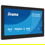 iiyama ProLite TW1623AS-B3P Monitor 39,5 cm (15,6") Full HD 1920x1080 IPS 60Hz HDMI USB LAN PoE VESA Altavoces Negro