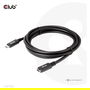 Club 3D Cable USB 3.2 Tipo C de 2 metros, Extensión, 5 Gbps, Negro y Azul