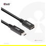 Club 3D Cable USB 3.2 Tipo C de 2 metros, Extensión, 5 Gbps, Negro y Azul
