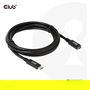 Club 3D Cable USB 3.2 Tipo C de 2 metros, Extensión, 5 Gbps, Negro y Azul