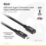 Club 3D Cable USB 3.2 Tipo C de 2 metros, Extensión, 5 Gbps, Negro y Azul