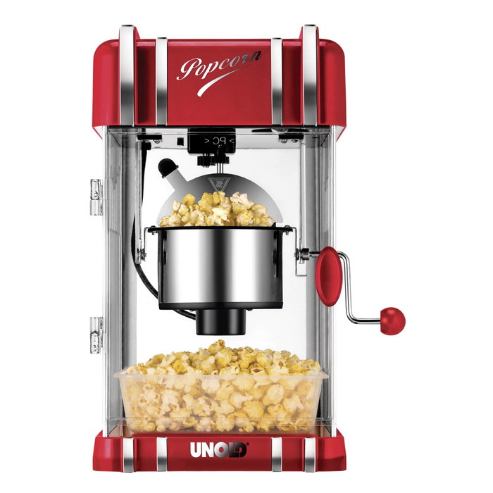 Unold Popcornmaker Retro 48535, Rojo y Plata