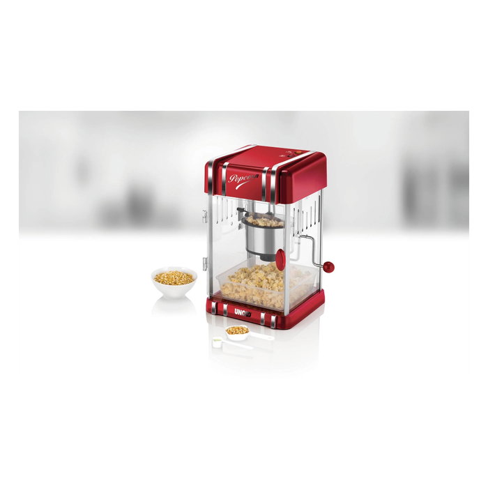 Unold Popcornmaker Retro 48535, Rojo y Plata