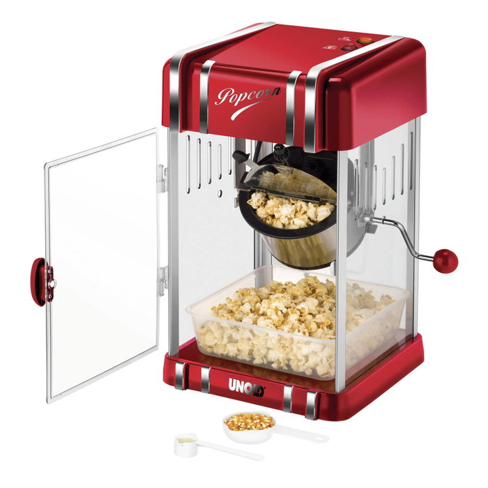Unold Popcornmaker Retro 48535, Rojo y Plata