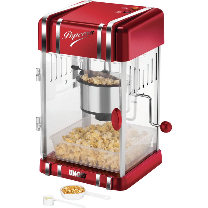 Unold Popcornmaker Retro 48535, Rojo y Plata