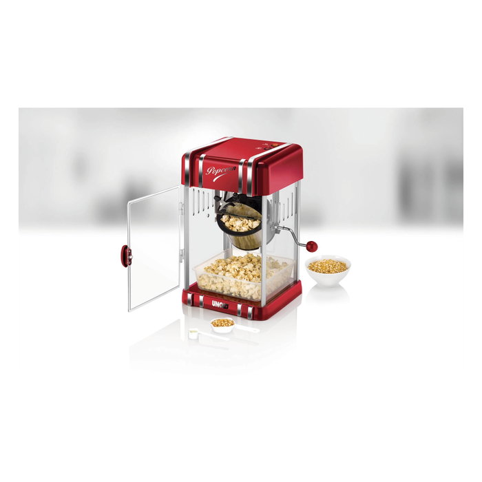 Unold Popcornmaker Retro 48535, Rojo y Plata