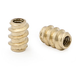 HERRAJES ALK Tuerca Embutir Laton D7X10 M4 para Madera - Ideal para Pomos y Tiradores (Set 100)