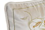 DKD Home Decor Cojín de Poliéster con Bordado de Flores Dorado