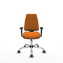 PIQUERAS Y CRESPO Silla de oficina Elche Naranja con Similpiel