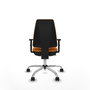 PIQUERAS Y CRESPO Silla de oficina Elche Naranja con Similpiel