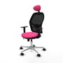 PIQUERAS Y CRESPO Silla de oficina Jorquera Rosa y Negro