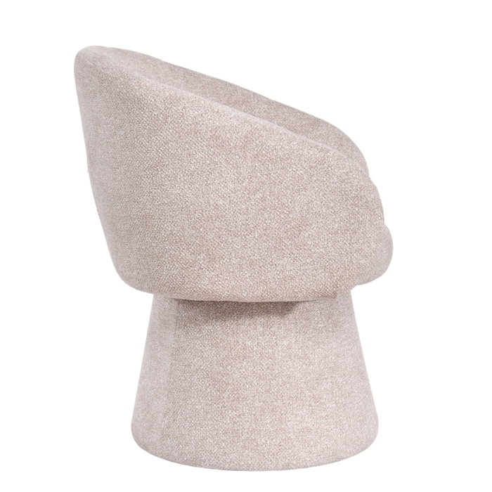 DKD Home Decor Sillón Urban Beige, Tapizado en Poliéster y Metal, Dimensiones 63.5 x 78.5 x 63 cm (Ancho x Largo x Alto)
