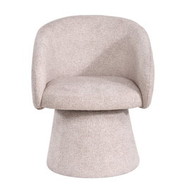 DKD Home Decor Sillón Urban Beige, Tapizado en Poliéster y Metal, Dimensiones 63.5 x 78.5 x 63 cm (Ancho x Largo x Alto)
