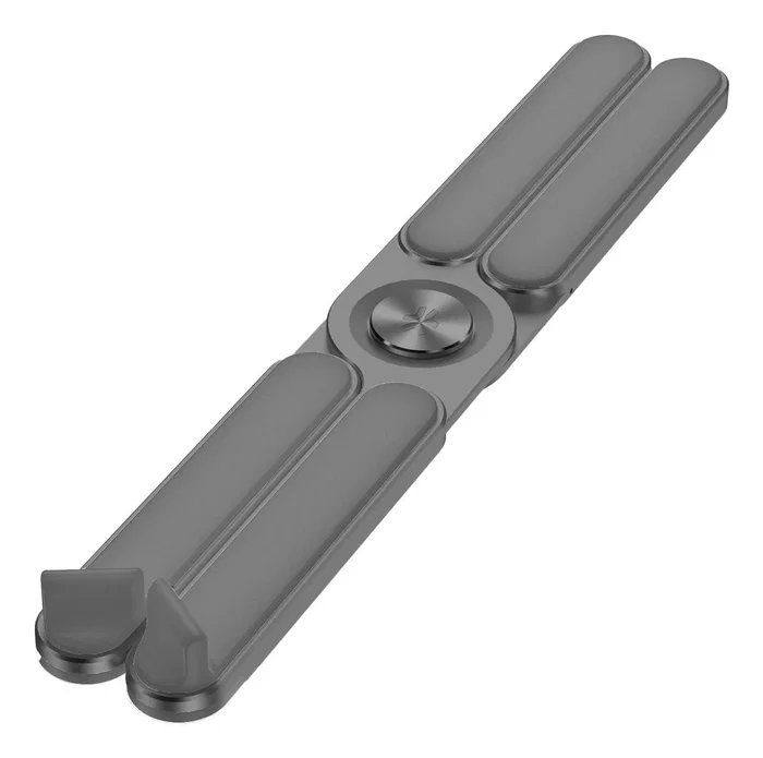 Celly SWMAGICSTANDX Soporte Plegable y Ajustable para Ordenador Portátil y Tableta, Gris Oscuro, Aluminio, hasta 40.6 cm (16")