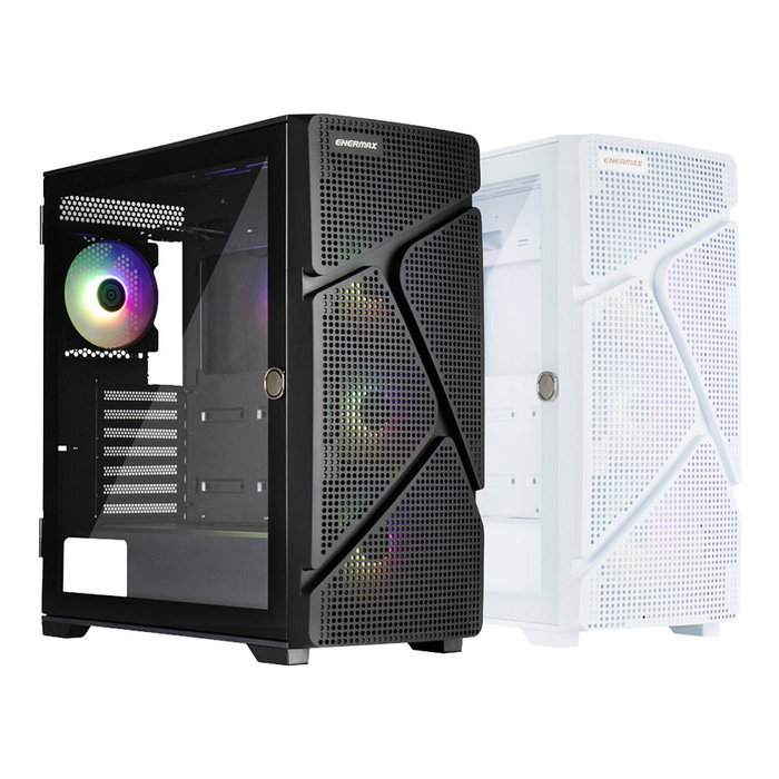 Enermax Caja PC MarbleShell MS31 ARGB White Vidrio Templado ATX EATX Micro ATX Mini-ITX