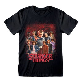 Heroes Inc Stranger Things Camiseta Group of all Characters talla S
