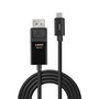 Lindy Adaptador de Cable 43343 USB Tipo C a DisplayPort 1.2, 8K 60Hz/4K 144Hz, 3 m, Negro