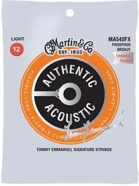 MARTIN Juego Acústica Authentic SP Flexible Phosphor/Bz Light 12-54 Cuerdas Guitarra