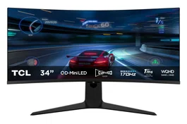 Monitor gaming curvo tcl 34r83q 34' wqhd 1ms 170hz va regulable en altura blanco y negro