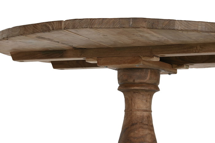 DKD Home Decor Mesita Auxiliar Item Home Teca Natural 80 x 80 x 75 cm