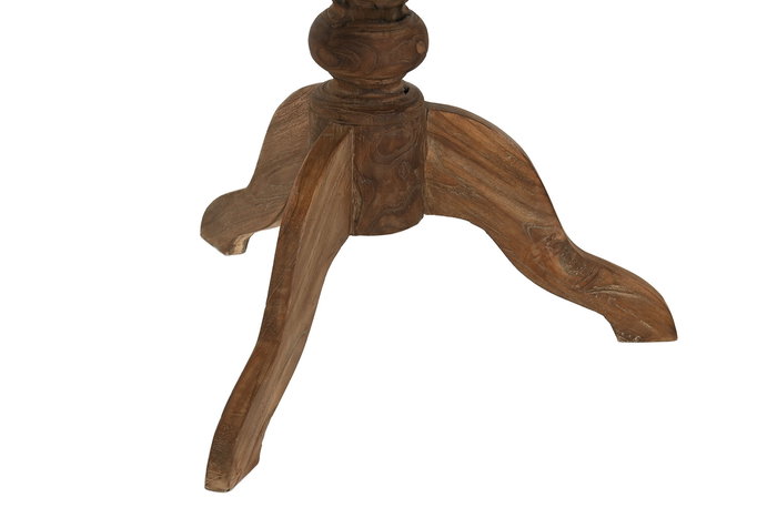 DKD Home Decor Mesita Auxiliar Item Home Teca Natural 80 x 80 x 75 cm