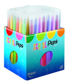 Rotulador Fibra Maped Color´Peps Long Life Ultralavable School Pack De 72