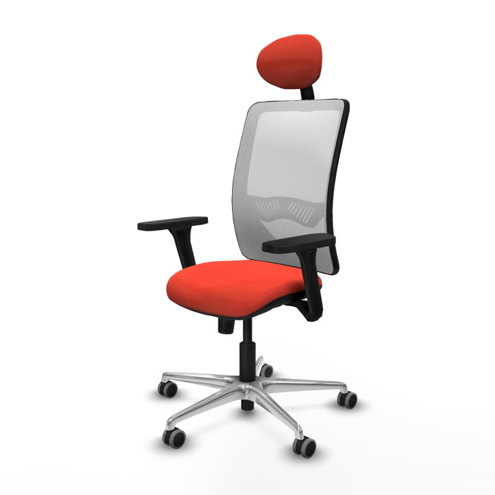 PIQUERAS Y CRESPO Silla de oficina Zulema con mecanismo Sincro, Naranja oscuro y Blanco PIQUERAS Y CRESPO Silla de oficina Zulema con mecanismo Sincro, Naranja oscuro y Blanco